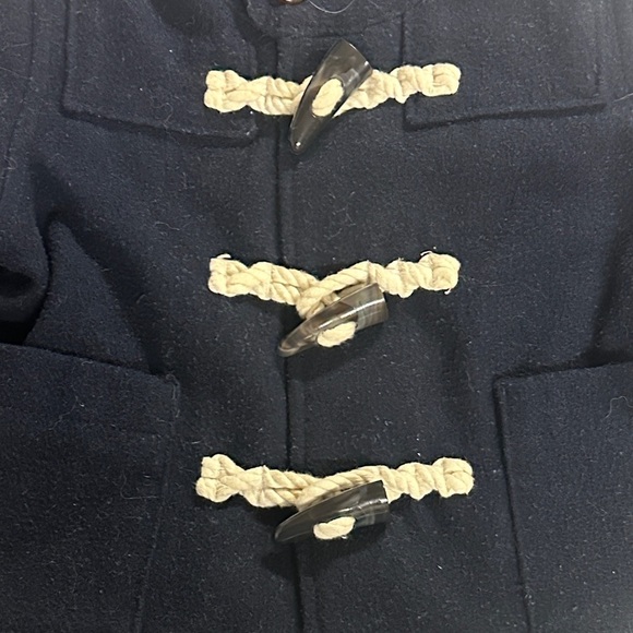 GAP Navy Wool/Rayon blend Kids Pea Coat with Toggle Details - Picture 3 of 5